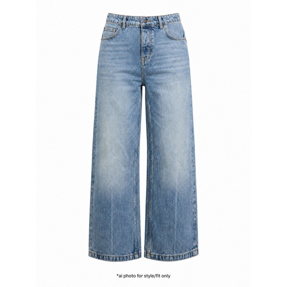 Free People Denim - Free People Deep Trance Dropped Boyfriend Jeans Women's 27 Blue Low Rise Crop